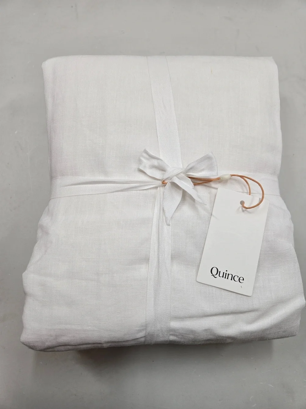 NWT QUINCE Set Of 2 48x96 European Linen Curtains White 9383